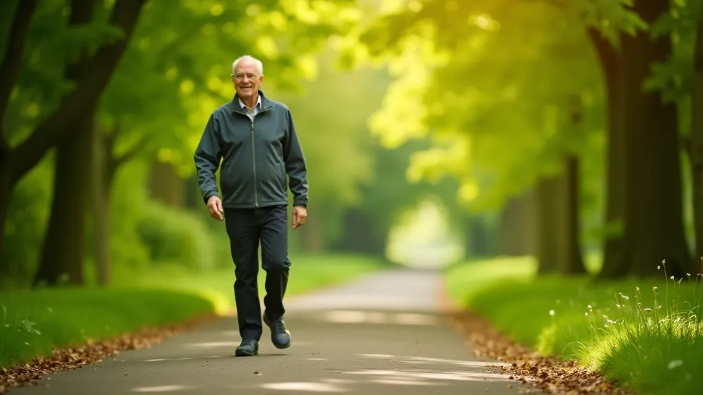 Person walking on a tree-lined path through Fitzgerald Park, sunlight filtering through leaves